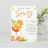 Photo Orange Love at First Spritz Bridal Shower 招待状 (スタンド正面)
