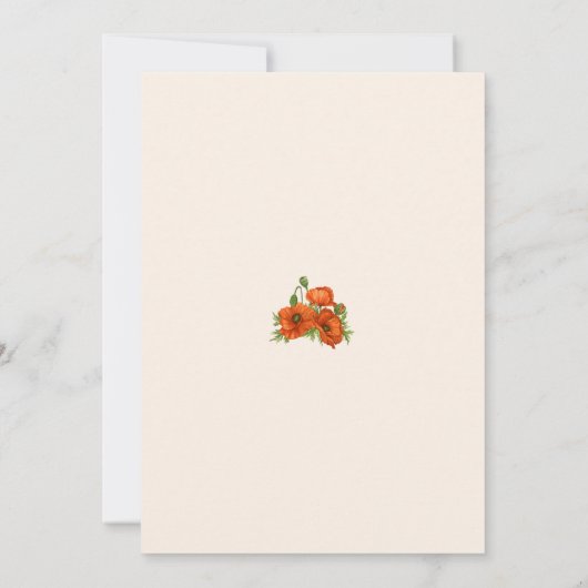 Photo Orange Poppies Wedding Script (裏面)