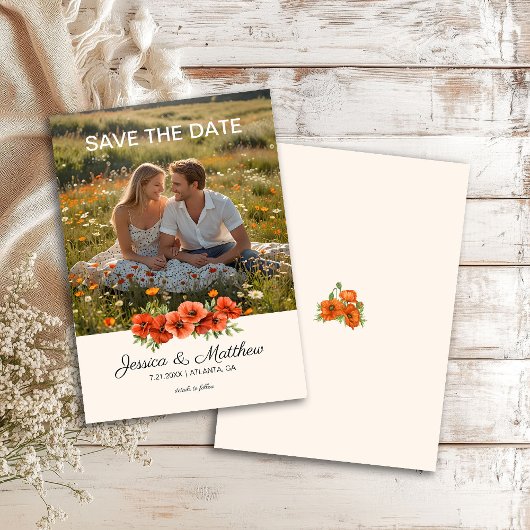 Photo Orange Poppies Wedding Script