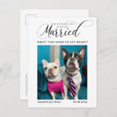 Photo Our Humans Getting Marshed The Date 案内ポストカード (正面/裏面)