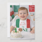 Photo Our Little Meatball is One Birthday Party サンキューカード (裏面)