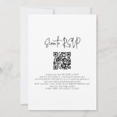 Photo Overlay Informal Script QR Code Wedding 招待状 (裏面)