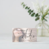 Photo Overlay Logo QR Code Hair Studio 名刺 (スタンド正面)