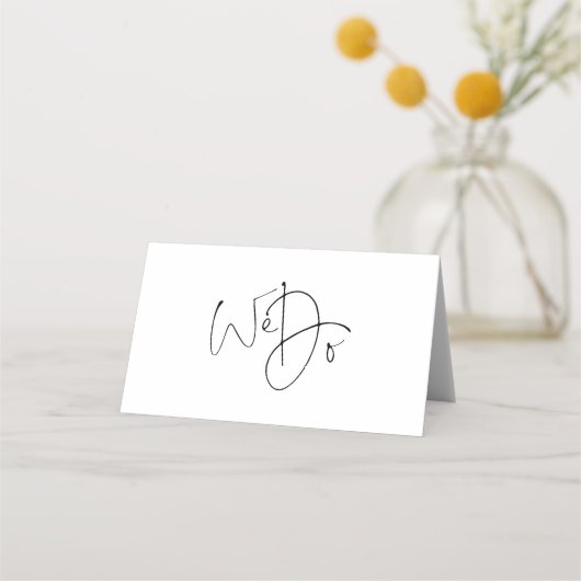 Photo Overlay We Do Script 結婚's プレイスカード (裏面)