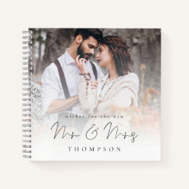 Photo Overlay Wishes New Mr. Mrs. Guest Book ノートブック