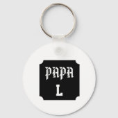 Photo Papa – Rétro Personnalisé キーホルダー (正面)