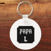 Photo Papa – Rétro Personnalisé キーホルダー (正面)