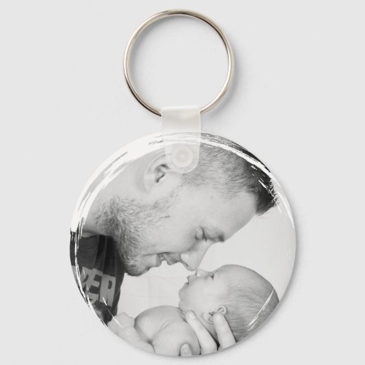 Photo Papa – Rétro Personnalisé キーホルダー (裏面)