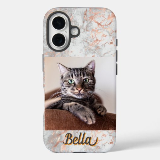 Photo Pastel Gray Rose Gold Case-Mate iPhone Case iPhoneケース (裏面)