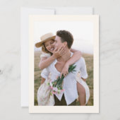 Photo Pastel Wildflowers Wedding Save the Date  招待状 (裏面)