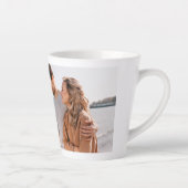 Photo Peach Pink Mug Hearts Stamp Love Latte Mug カフェラテマグ (右)