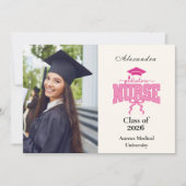  Photo Pediatric Nurse Graduation Party 案内状 (正面)