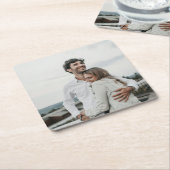Photo Personalized スクエアペーパーコースター (アングル)