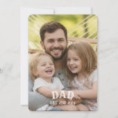 Photo Personalized Dad Est シーズンカード (正面)