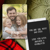 Photo Personalized Dad Est  シーズンカード