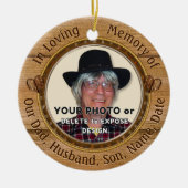 Photo Personalized, Memorial Ornaments for Dad セラミックオーナメント (正面)
