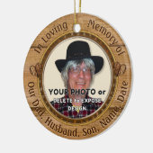 Photo Personalized, Memorial Ornaments for Dad セラミックオーナメント (左)