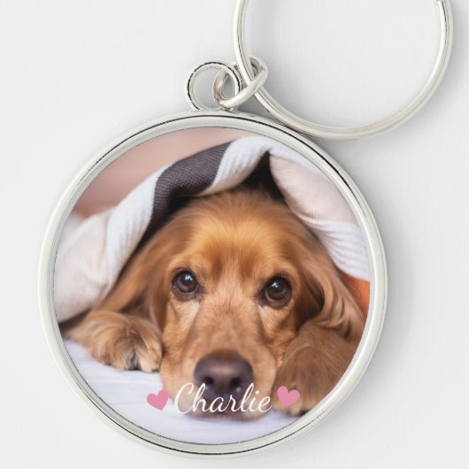 Photo Personalized Name Pet  キーホルダー (正面)