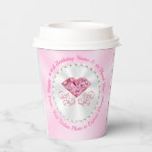 Photo Personalized, Pink Birthday Paper Cups 紙コップ (裏面)
