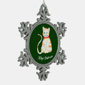 Photo Personalized Snowflake Framed Ornament スノーフレークピューターオーナメント (左)