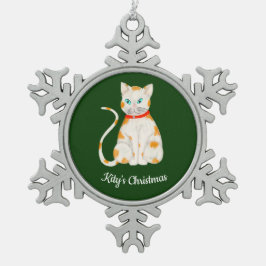 Photo Personalized Snowflake Framed Ornament スノーフレークピューターオーナメント