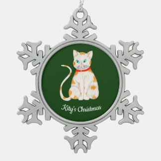 Photo Personalized Snowflake Framed Ornament スノーフレークピューターオーナメント