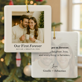 Photo Personalized Text Keepsake セラミックオーナメント
