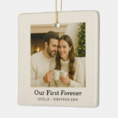 Photo Personalized Text Keepsake セラミックオーナメント (左)
