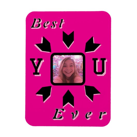Photo personnalisable "Best You Ever" – Design pop マグネット (縦)