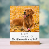 Photo Pet Memorial Dog Loss Keepsake Gift アクリルサイン (ニュートラル)