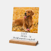 Photo Pet Memorial Dog Loss Keepsake Gift アクリルサイン (傾斜)