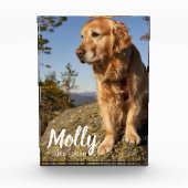 Photo Pet Memorial Plaque Dog Loss Keepsake Gift フォトブロック (正面)