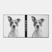 Photo Pets Dog Black & White Create Your Own デスクマット (正面)