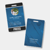 Photo Photographer Press Badge バッジ (正面＆裏面)
