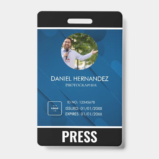 Photo Photographer Press Badge バッジ (正面)