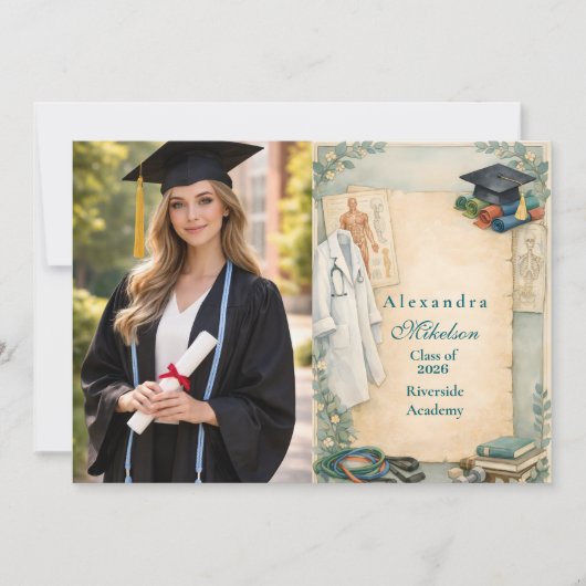 Photo Physical Therapy Graduation 案内状 (正面)