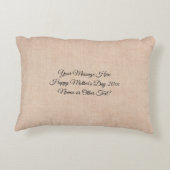 Photo Pillow Mimi、画像の追加、背面のメッセージ アクセントクッション (裏面)