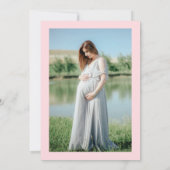 Photo Pink A Little Boo Cute Halloween Baby Shower サンキューカード (裏面)