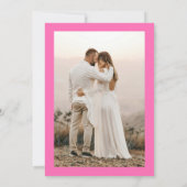 Photo Pink Bow She's Tying the Knot Bridal Shower 招待状 (裏面)