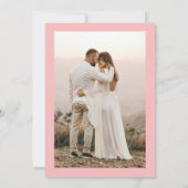 Photo Pink Floral Petals & Prosecco Bridal Shower 招待状 (裏面)