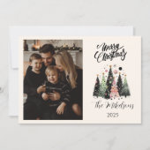 Photo Pink Forest Christmas シーズンカード (正面)