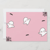 Photo Pink Halloween Birthday – Our Little Boo 招待状 (裏面)