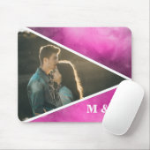 Photo Pink Initials マウスパッド (マウス)