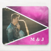 Photo Pink Initials マウスパッド (正面)