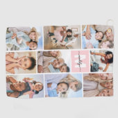 Photo Pink Monogram ゴルフタオル (横)