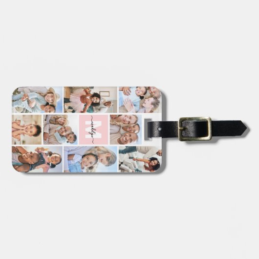 Photo Pink Monogram ラゲッジタグ (正面横)