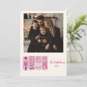 Photo Pink Nutcracker Ballet Christmas シーズンカード (スタンド正面)