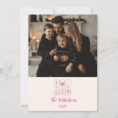 Photo Pink Nutcracker Coquette Christmas シーズンカード (正面)