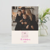 Photo Pink Nutcracker Coquette Christmas シーズンカード (スタンド正面)