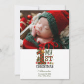 Photo Plaid First Christmas シーズンカード (正面)